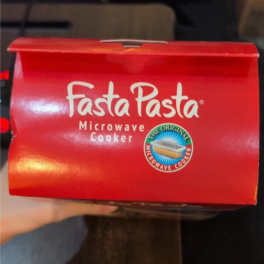 Fasta Pasta Original Microwave Pasta Cooker, Plastic, White/Blue